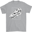 Palaeontology Velociraptor Skull Dinosaurs Mens T-Shirt 100% Cotton Sports Grey
