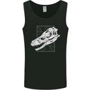 Palaeontology Velociraptor Skull Dinosaurs Mens Vest Tank Top Black