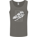 Palaeontology Velociraptor Skull Dinosaurs Mens Vest Tank Top Charcoal