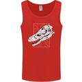 Palaeontology Velociraptor Skull Dinosaurs Mens Vest Tank Top Red