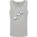 Palaeontology Velociraptor Skull Dinosaurs Mens Vest Tank Top Sports Grey