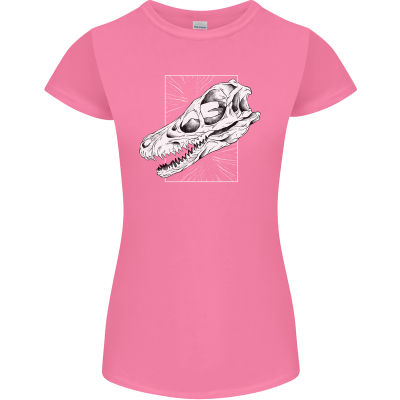 Palaeontology Velociraptor Skull Dinosaurs Womens Petite Cut T-Shirt Azalea
