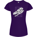Palaeontology Velociraptor Skull Dinosaurs Womens Petite Cut T-Shirt Purple