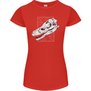 Palaeontology Velociraptor Skull Dinosaurs Womens Petite Cut T-Shirt Red
