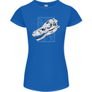 Palaeontology Velociraptor Skull Dinosaurs Womens Petite Cut T-Shirt Royal Blue