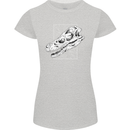 Palaeontology Velociraptor Skull Dinosaurs Womens Petite Cut T-Shirt Sports Grey