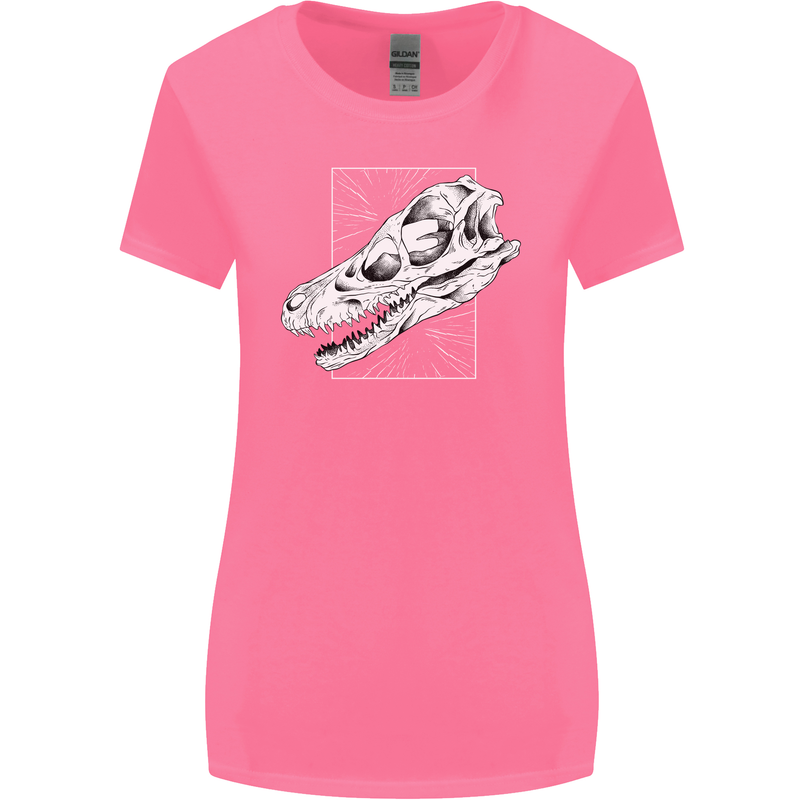 Palaeontology Velociraptor Skull Dinosaurs Womens Wider Cut T-Shirt Azalea
