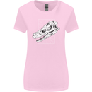 Palaeontology Velociraptor Skull Dinosaurs Womens Wider Cut T-Shirt Light Pink