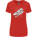 Palaeontology Velociraptor Skull Dinosaurs Womens Wider Cut T-Shirt Red