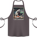 Panda Bear I Love Chemistry Science Teacher Cotton Apron 100% Organic Dark Grey