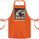 Panda Bear I Love Chemistry Science Teacher Cotton Apron 100% Organic Orange