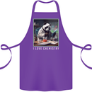 Panda Bear I Love Chemistry Science Teacher Cotton Apron 100% Organic Purple