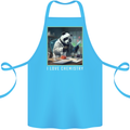 Panda Bear I Love Chemistry Science Teacher Cotton Apron 100% Organic Turquoise