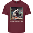 Panda Bear I Love Chemistry Science Teacher Mens Cotton T-Shirt Tee Top Maroon