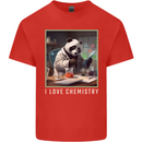 Panda Bear I Love Chemistry Science Teacher Mens Cotton T-Shirt Tee Top Red