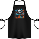 Panda Music With a Ghetto Blaster 80s Cotton Apron 100% Organic Black