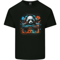 Panda Music With a Ghetto Blaster 80s Kids T-Shirt Childrens Black