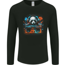 Panda Music With a Ghetto Blaster 80s Mens Long Sleeve T-Shirt Black