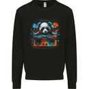 Panda Music With a Ghetto Blaster 80s Mens Sweatshirt Jumper Black