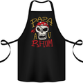 Papa AV Rum Funny Pirate Alcohol Fathers Day Cotton Apron 100% Organic Black