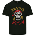 Papa AV Rum Funny Pirate Alcohol Fathers Day Kids T-Shirt Childrens Black
