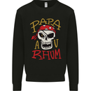 Papa AV Rum Funny Pirate Alcohol Fathers Day Mens Sweatshirt Jumper Black