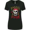 Papa AV Rum Funny Pirate Alcohol Fathers Day Womens Wider Cut T-Shirt Black