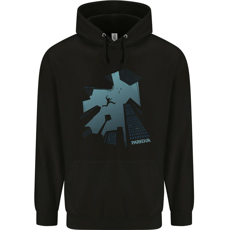 Parkour Building Landscape Childrens Kids Hoodie Black