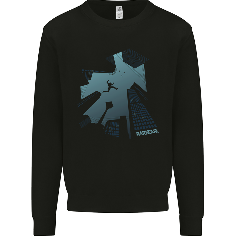 Parkour Building Landscape Mens Sweatshirt Jumper Black