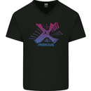 Parkour Buildings Mens V-Neck Cotton T-Shirt Black