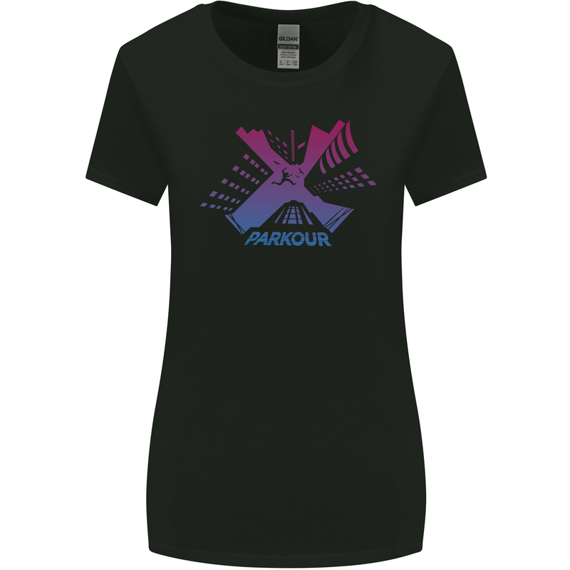 Parkour Buildings Womens Wider Cut T-Shirt Black