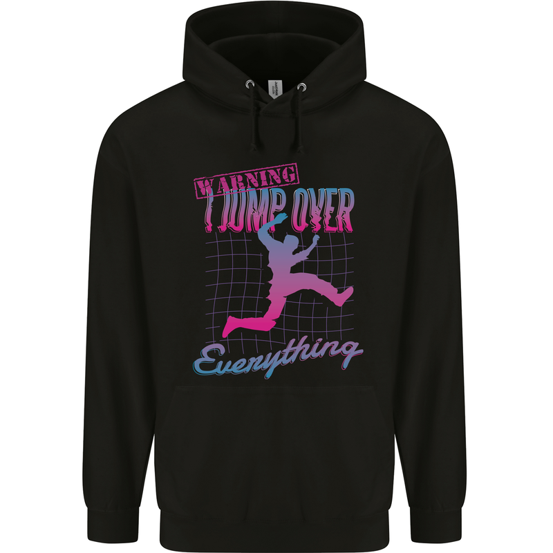 Parkour I Jump Over Everything Childrens Kids Hoodie Black