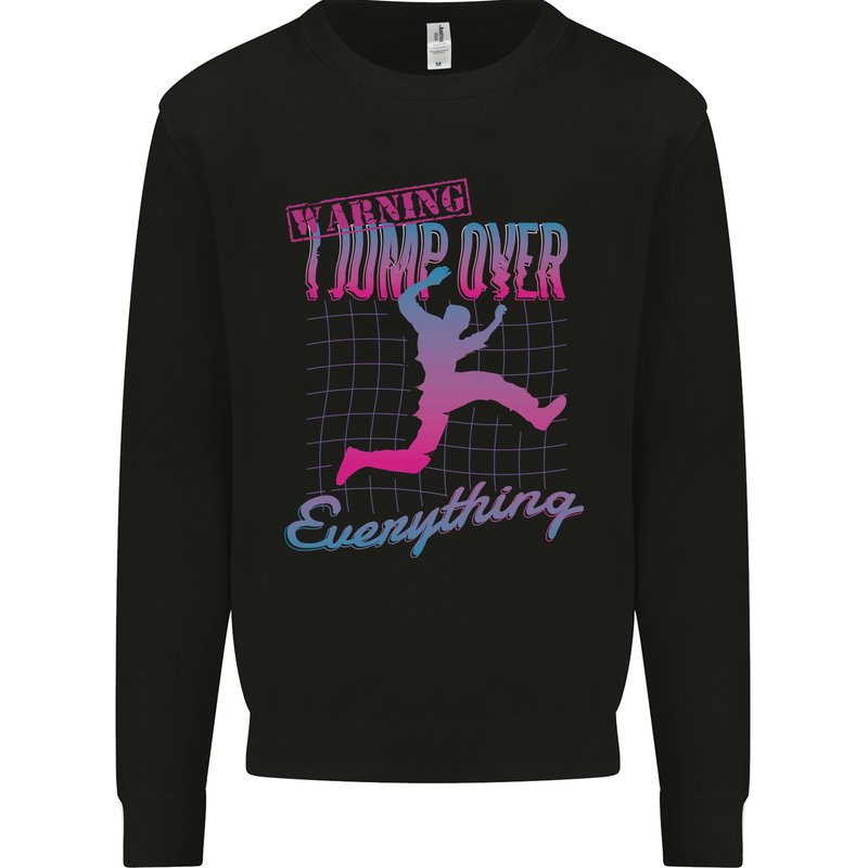 Parkour I Jump Over Everything Kids Sweatshirt Jumper Black