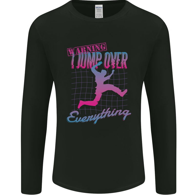 Parkour I Jump Over Everything Mens Long Sleeve T-Shirt Black