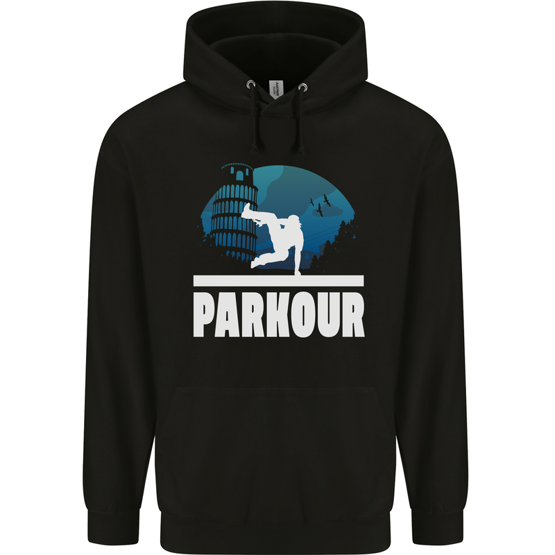 Parkour Italy Childrens Kids Hoodie Black