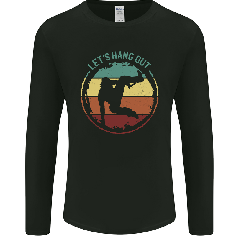 Parkour Lets Hang Out Mens Long Sleeve T-Shirt Black