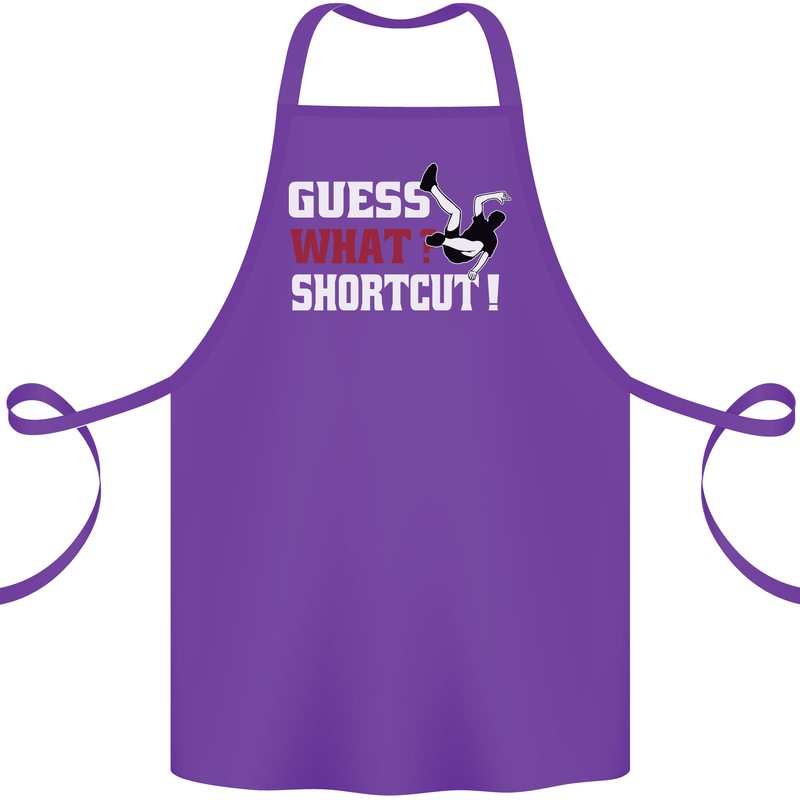 Parkour Shortcut Cotton Apron 100% Organic Purple