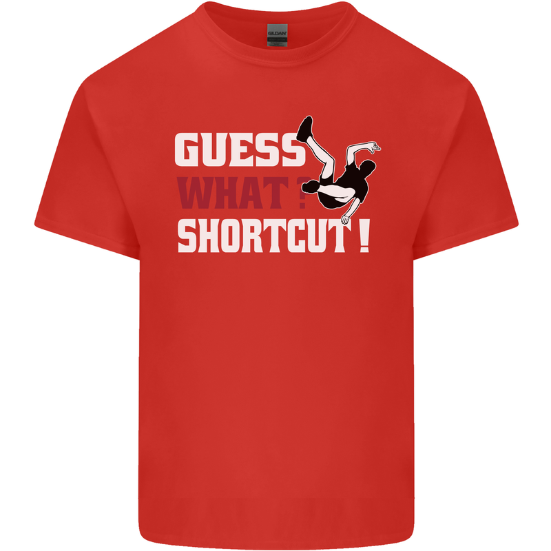 Parkour Shortcut Kids T-Shirt Childrens Red