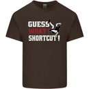 Parkour Shortcut Mens Cotton T-Shirt Tee Top Dark Chocolate