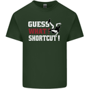 Parkour Shortcut Mens Cotton T-Shirt Tee Top Forest Green