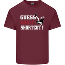 Parkour Shortcut Mens Cotton T-Shirt Tee Top Maroon