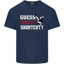 Parkour Shortcut Mens Cotton T-Shirt Tee Top Navy Blue