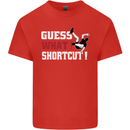 Parkour Shortcut Mens Cotton T-Shirt Tee Top Red