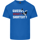Parkour Shortcut Mens Cotton T-Shirt Tee Top Royal Blue