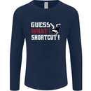 Parkour Shortcut Mens Long Sleeve T-Shirt Navy Blue