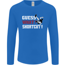 Parkour Shortcut Mens Long Sleeve T-Shirt Royal Blue
