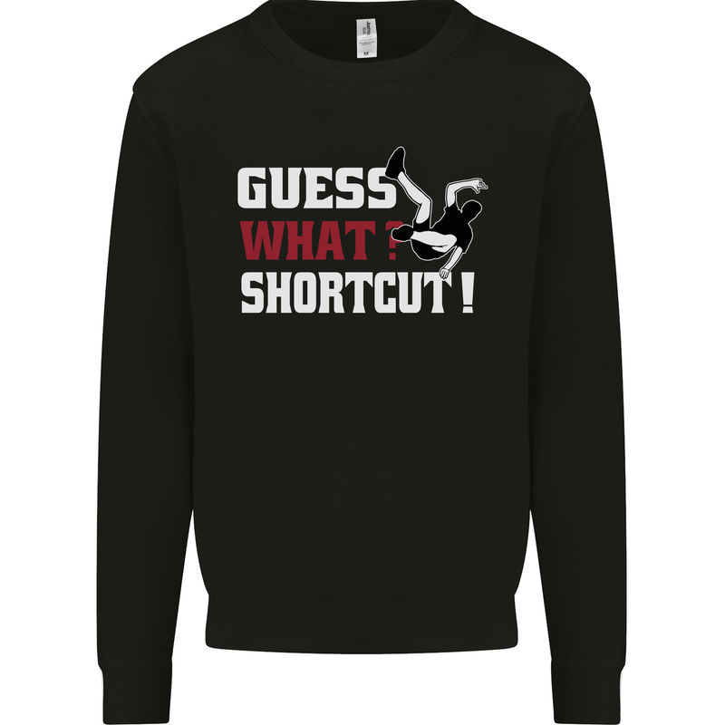 Parkour Shortcut Mens Sweatshirt Jumper Black