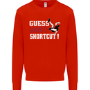 Parkour Shortcut Mens Sweatshirt Jumper Bright Red