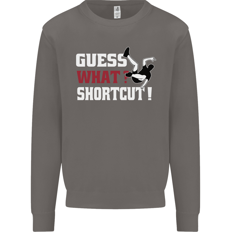 Parkour Shortcut Mens Sweatshirt Jumper Charcoal