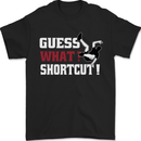 Parkour Shortcut Mens T-Shirt 100% Cotton Black